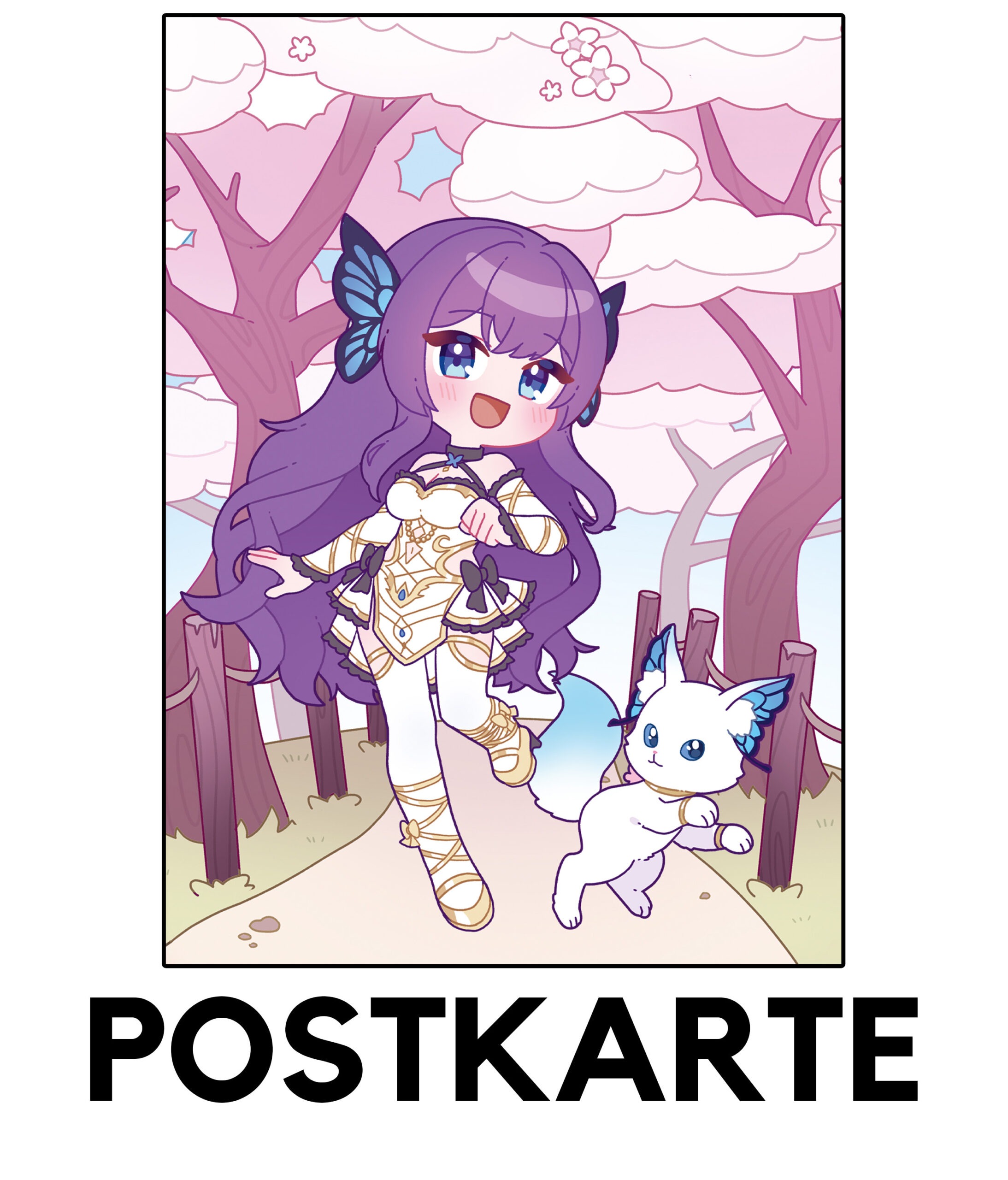 Postkarte - Kirschbaum
